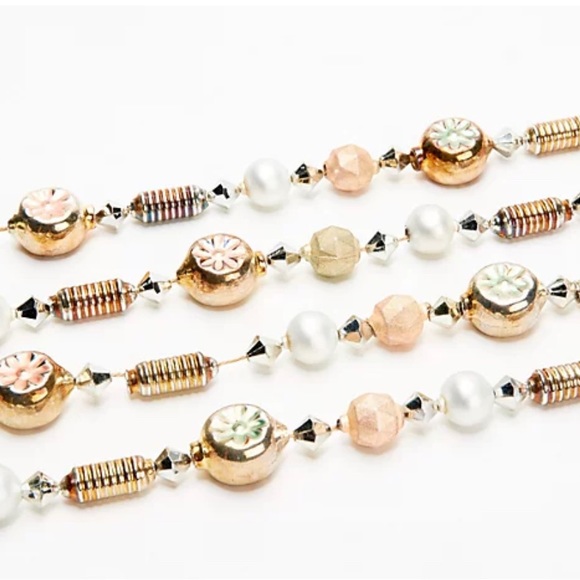 NEW Martha Stewart Set of 2 6' Blown Glass Beaded Garland